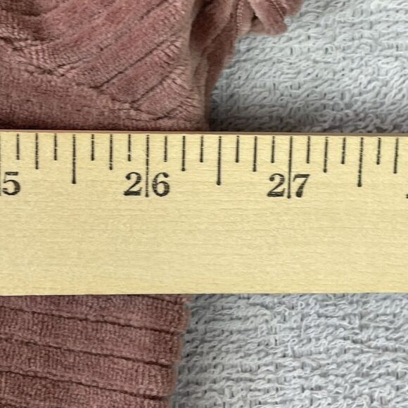 Zella Peacoat Hoodie Kangaroo Pocket Women's XL Pink Drawstring Ribbed Pattern - Picture 11 of 13